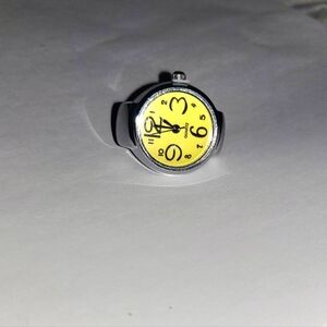 Yellow Dial Silver Watch